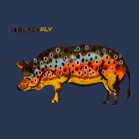 Funny Fly Fishing Pig Hog With Brown Trout Skin Te Men Denim Jacket | Artistshot