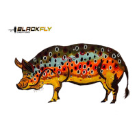 Funny Fly Fishing Pig Hog With Brown Trout Skin Te Baby Tee | Artistshot