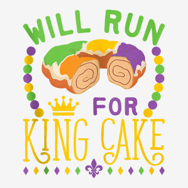 Will Run For King Cake Mardi Gras Party Parade Tan Adjustable Cap | Artistshot