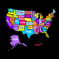 Colorful Us Map With States Names, United States U Zipper Hoodie | Artistshot