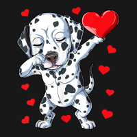 Dabbing Dalmatian Valentines Day Heart Boys Girls Flannel Shirt | Artistshot