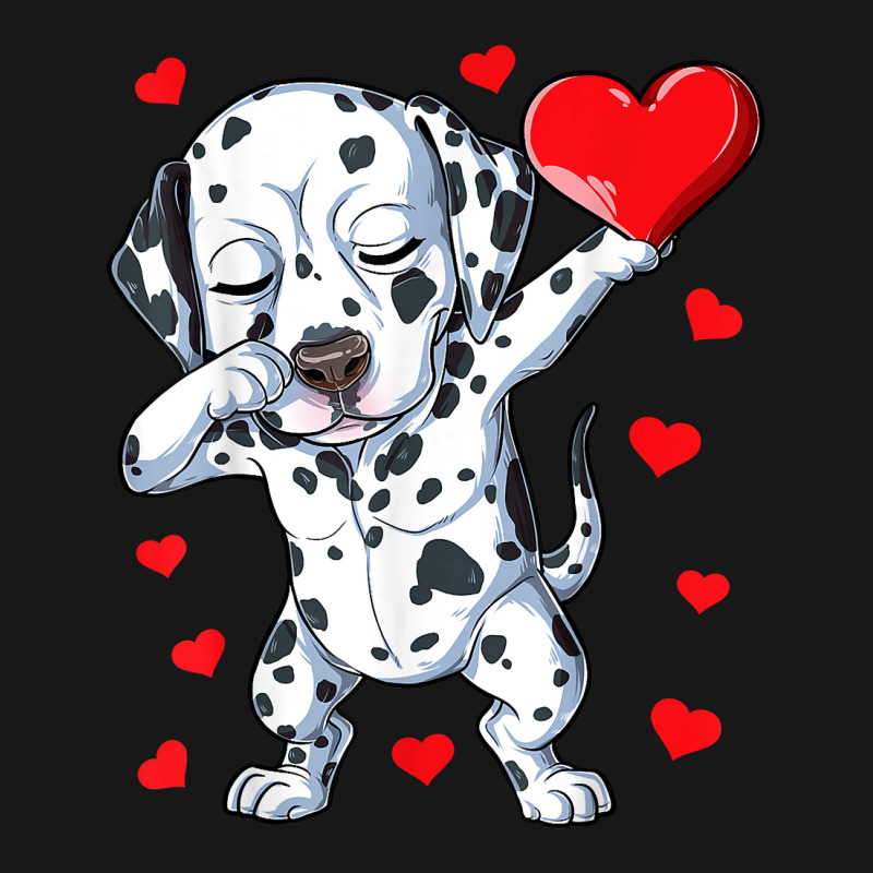 Dabbing Dalmatian Valentines Day Heart Boys Girls Flannel Shirt by ewubea | Artistshot