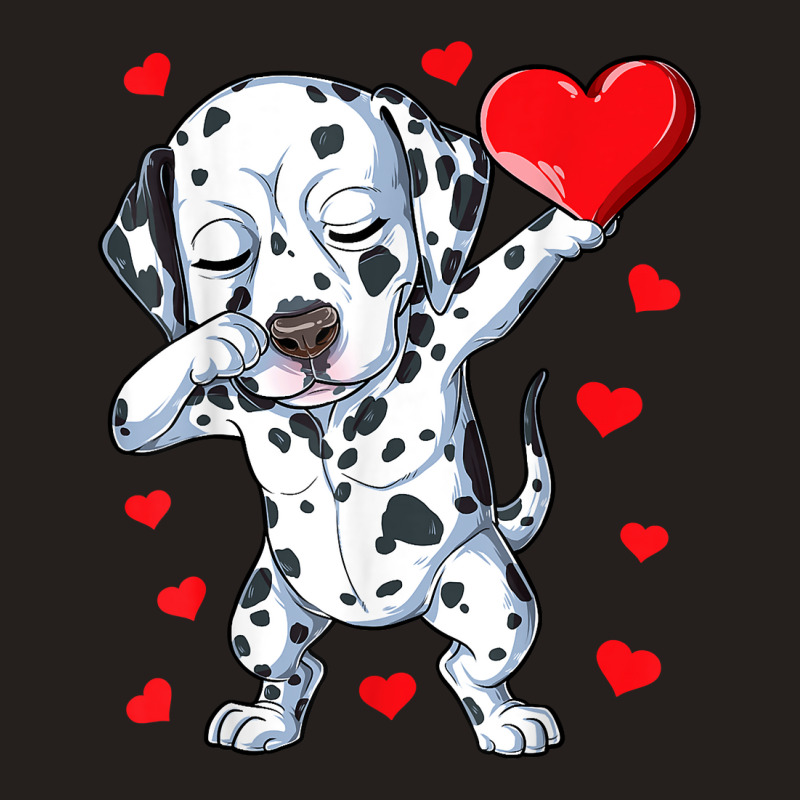 Dabbing Dalmatian Valentines Day Heart Boys Girls Tank Top by ewubea | Artistshot