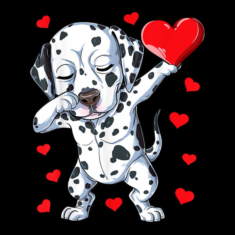 Dabbing Dalmatian Valentines Day Heart Boys Girls Zipper Hoodie by ewubea | Artistshot