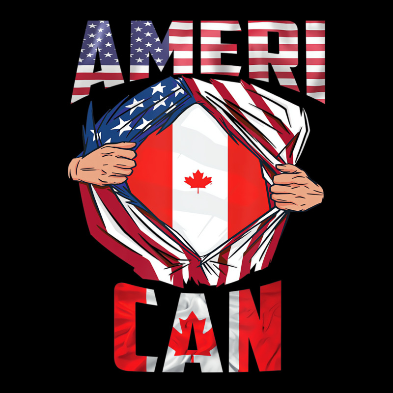 Cdn Maple Leaf Half Canadian Half American Flag Us Youth Sweatshirt by voutsro | Artistshot