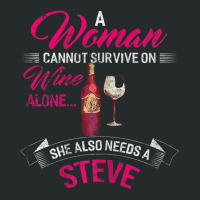 Womens A Woman Cannot Survive On Wine Alone She Al Women's Triblend Scoop T-shirt | Artistshot