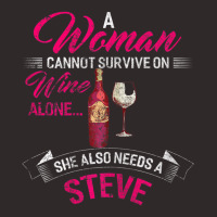 Womens A Woman Cannot Survive On Wine Alone She Al Racerback Tank | Artistshot