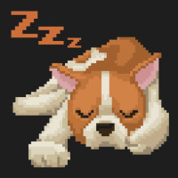 Pixelated Cute Puppy Sleepin' Classic T-shirt | Artistshot
