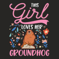 Groundhog Girl Marmot Groundhog Day Woodchuck 1 Ladies Fitted T-shirt | Artistshot