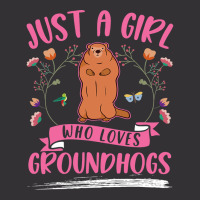 Groundhog Girl Marmot Woodchuck 2 Vintage Hoodie | Artistshot