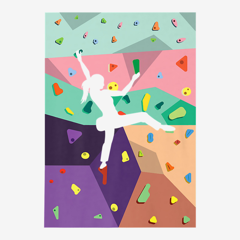 Cute Colorful Rock Climbing Bouldering Wall Climbe Oval Patch | Artistshot