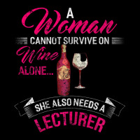 Womens A Woman Cannot Survive On Wine Alone She Al Cropped Sweater | Artistshot