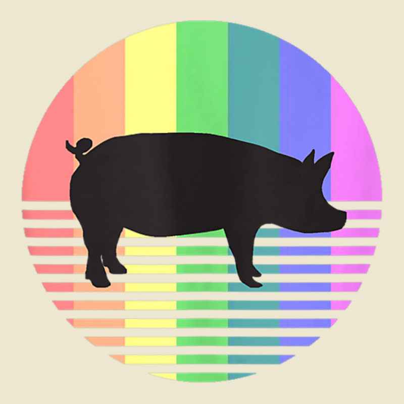 Retro Pig Gay Pride Vintage 80s Rainbow Pig Farm A Cropped Hoodie by africaka | Artistshot