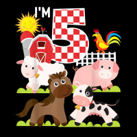 Farm Animals Barnyard 5th Birthday I'm 5 Year Old Women's V-neck T-shirt | Artistshot