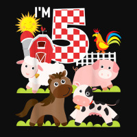 Farm Animals Barnyard 5th Birthday I'm 5 Year Old Crop Top | Artistshot