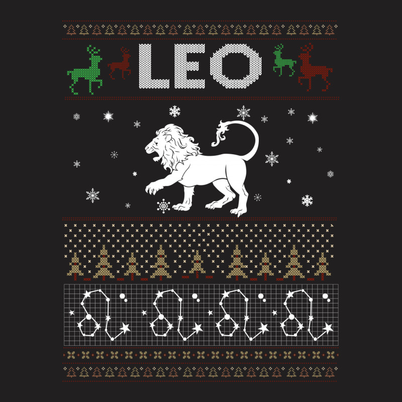 Leo Christmas Ugly Sweater T-shirt | Artistshot