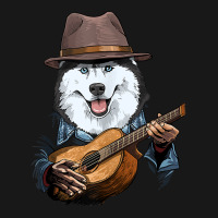 Siberian Husky Playing Guitar Husky Dog Lover Guit Flannel Shirt | Artistshot