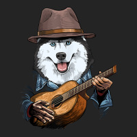 Siberian Husky Playing Guitar Husky Dog Lover Guit 3/4 Sleeve Shirt | Artistshot