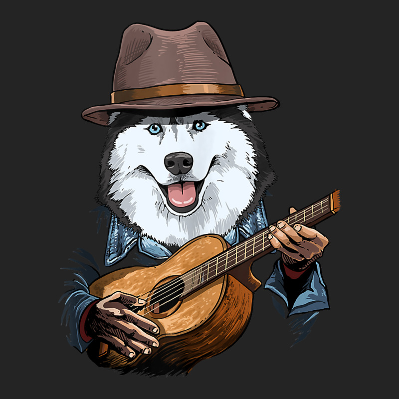 Siberian Husky Playing Guitar Husky Dog Lover Guit 3/4 Sleeve Shirt by boney | Artistshot