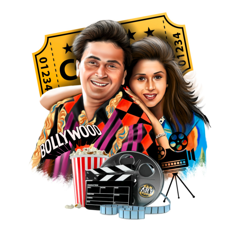 Rishi Kapoor And Madhuri Dixit Crop Top by hpesoyyuosifw | Artistshot