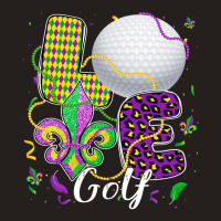 Love Golf Ball With Fleur De Lis Beads Fat Tuesday Tank Top | Artistshot