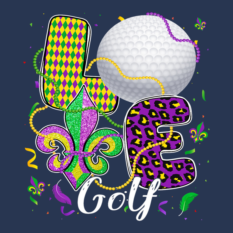 Love Golf Ball With Fleur De Lis Beads Fat Tuesday Men Denim Jacket by PattonPlacex | Artistshot