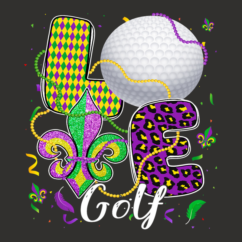 Love Golf Ball With Fleur De Lis Beads Fat Tuesday Champion Hoodie by PattonPlacex | Artistshot