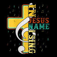 Womens In Jesus Name I Sing Music Note Cross Vinta Graphic T-shirt | Artistshot