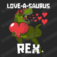 Loveasaurus Rex Valentines Day Dinosaur With Red Heart Funny And Cute Men's T-shirt Pajama Set | Artistshot