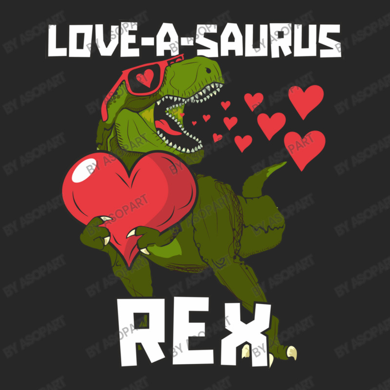 Loveasaurus Rex Valentines Day Dinosaur With Red Heart Funny And Cute Men's T-shirt Pajama Set | Artistshot