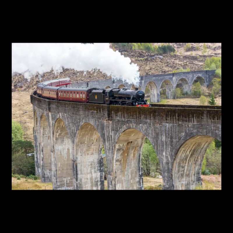 Jacobite Steam Train Over The Glenfinnan Viaduct Fleece Short by heathybatevam | Artistshot