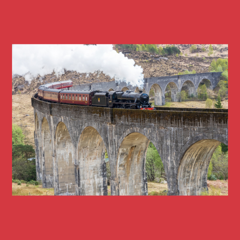 Jacobite Steam Train Over The Glenfinnan Viaduct Men's Polo Shirt by heathybatevam | Artistshot