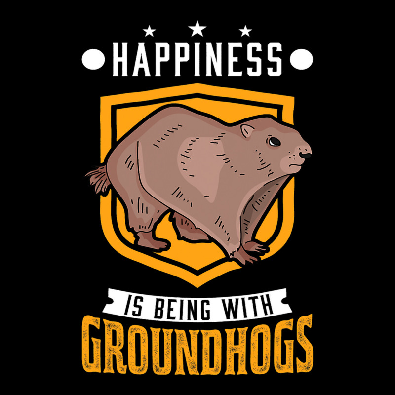 Happiness Is Being With Groundhogs Marmot Women's V-Neck T-Shirt by XAVIERESPREE | Artistshot