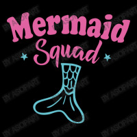 Mermaid Squad Funny Mermaid Lover Gift With Cute Pink Text And Tail Gr Cropped Hoodie | Artistshot