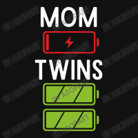 Mom Low Battery Twins Full Batteries Funny Gift For Twin Mama Slide Sandal | Artistshot