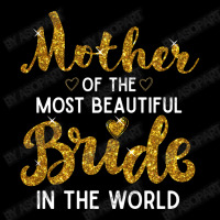 Mother Of The Most Beautiful Bride Golden Glitter Imitation Text Cute Women's V-neck T-shirt | Artistshot