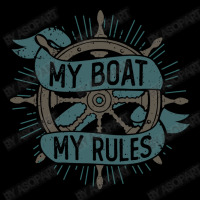 My Boat My Rules Funny Boating Lover Pontoon Boat Captain Humor Gift F V-neck Tee | Artistshot