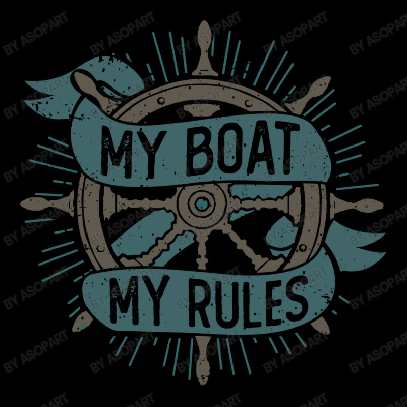 My Boat My Rules Funny Boating Lover Pontoon Boat Captain Humor Gift F V-neck Tee | Artistshot