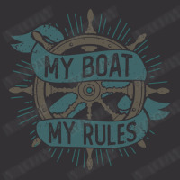 My Boat My Rules Funny Boating Lover Pontoon Boat Captain Humor Gift F Vintage Hoodie | Artistshot