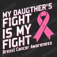 My Daughter's Fight Is My Fight Breast Cancer Awareness Pink Ribbon Ladies Fitted T-shirt | Artistshot