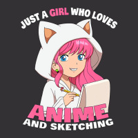 Just A Girl Who Loves Anime And Sketching T Shirt Vintage Short | Artistshot