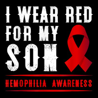 I Wear Red For My Son Hemophilia Awareness Ribbon Cropped Hoodie | Artistshot