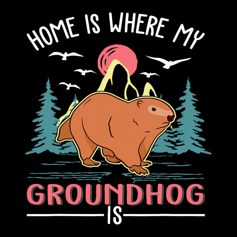 Home Is Where My Groundhog Is Marmot 32 Cropped Hoodie by XAVIERESPREE | Artistshot