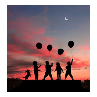 Kids And Balloons Crop Top | Artistshot