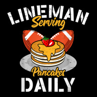 Lineman Serving Pancakes Daily For A Football Line Men's 3/4 Sleeve Pajama Set | Artistshot