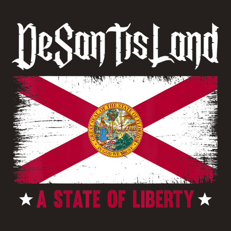 Desantisland State Of Liberty Florida Map Fl Flag Tank Top | Artistshot