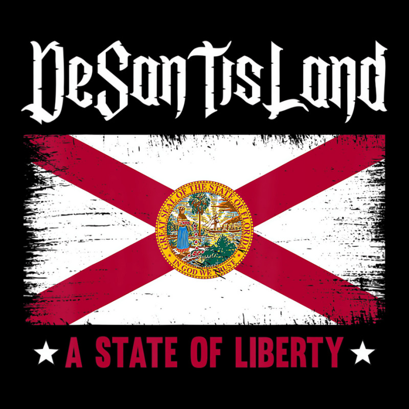 Desantisland State Of Liberty Florida Map Fl Flag Men's Long Sleeve Pajama Set | Artistshot