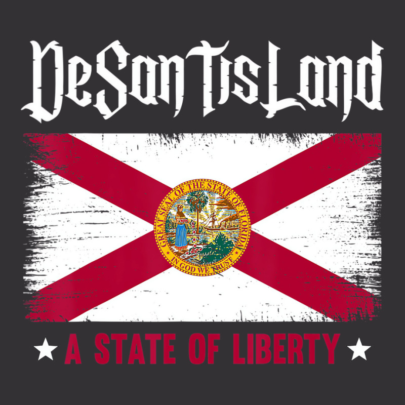 Desantisland State Of Liberty Florida Map Fl Flag Vintage Hoodie | Artistshot