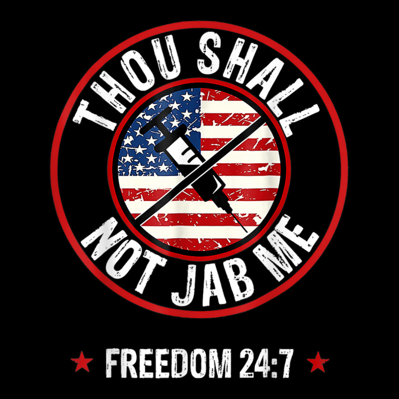 Thou Shall Not Jab Me Anti Vax No Vaccine Freedom Men's Long Sleeve Pajama Set by kranendon | Artistshot