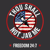 Thou Shall Not Jab Me Anti Vax No Vaccine Freedom Vintage Hoodie | Artistshot